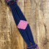 Kurzgurt Baumwolle Dunkelblau-Rosa 65cm /12cm