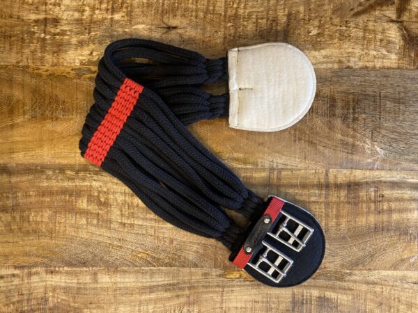 Kurzgurt Baumwolle Schwarz-Rot 65cm /12cm