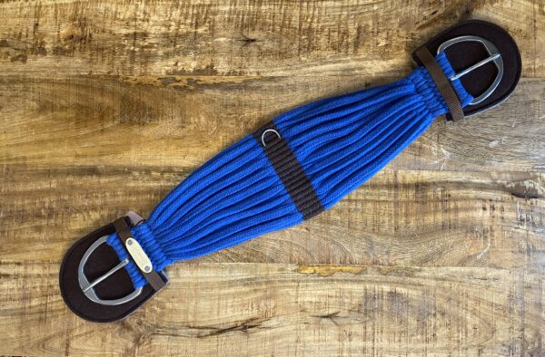 Westerngurt Baumwolle Blau-Braun 70cm /14cm