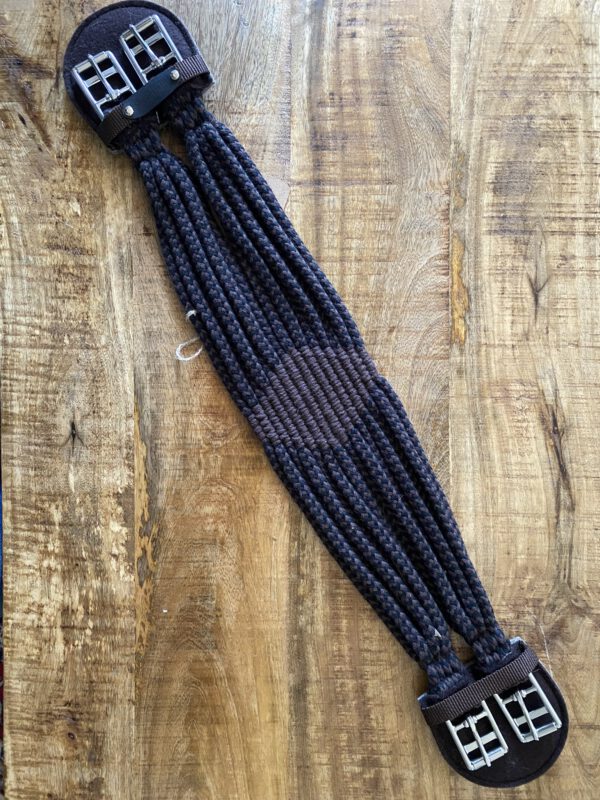 Kurzgurt Baumwolle Braun-Schwarz 70cm /12cm mit Raute