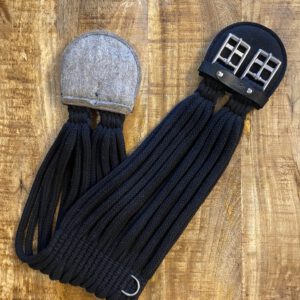 Kurzgurt Baumwolle Schwarz 62,5cm /12cm ohne D-ring
