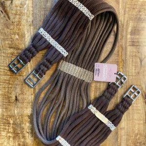 SALE Baumwollkurzgurt Braun 125cm /12cm mit D-ring
