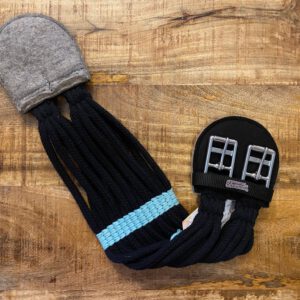 Kurzgurt Baumwolle Schwarz/ Eisblau 55cm /12cm