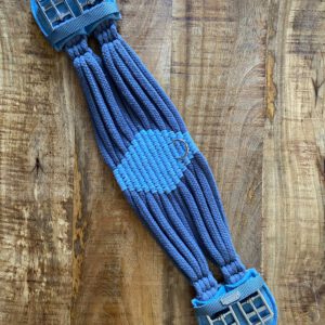 Kurzgurt Baumwolle Dunkelgrau/ Hellblau 55cm/ 12cm Raute